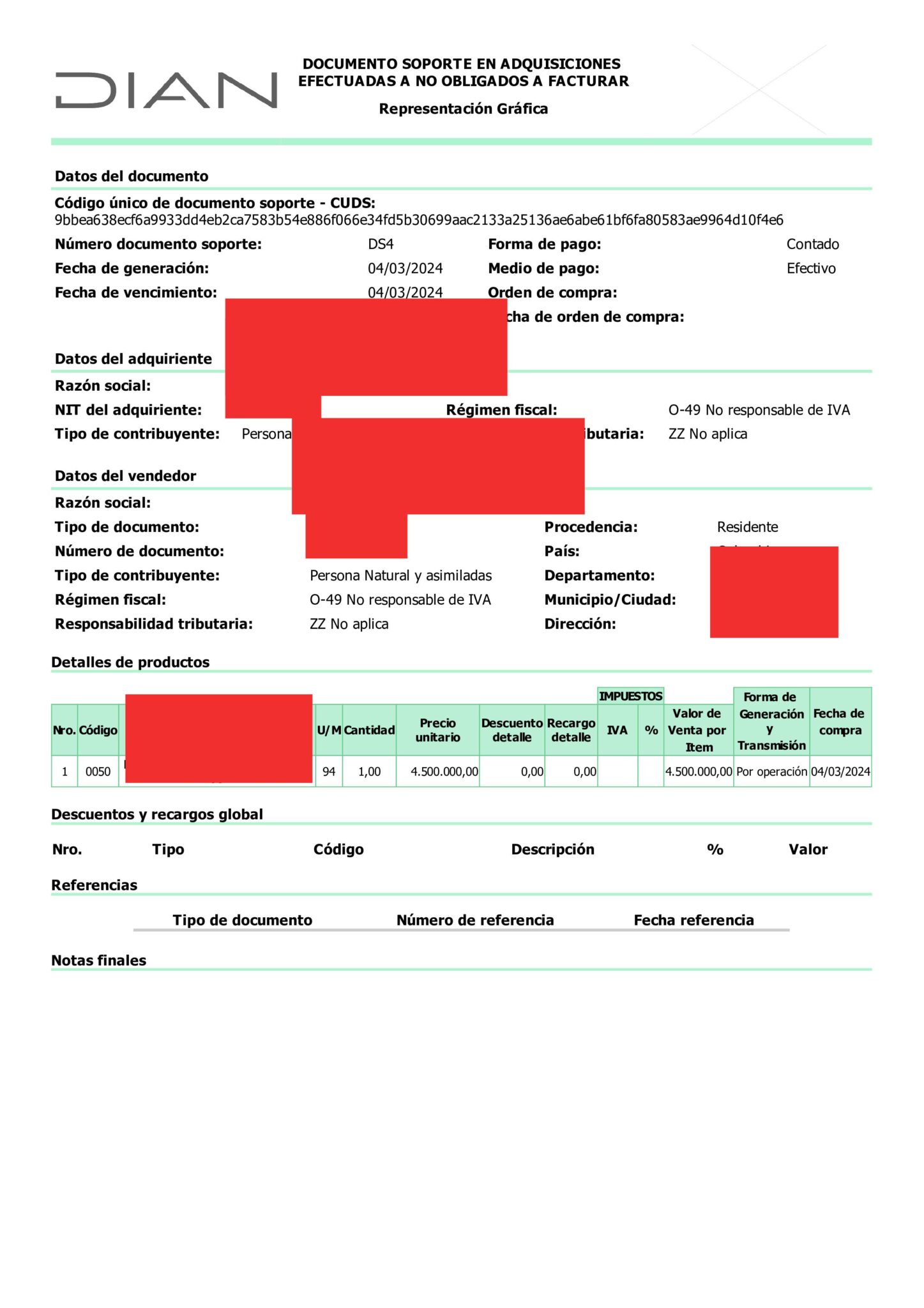 Documento soporte electronico DIAN